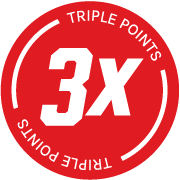Earn 3x Rewards Points with purchase